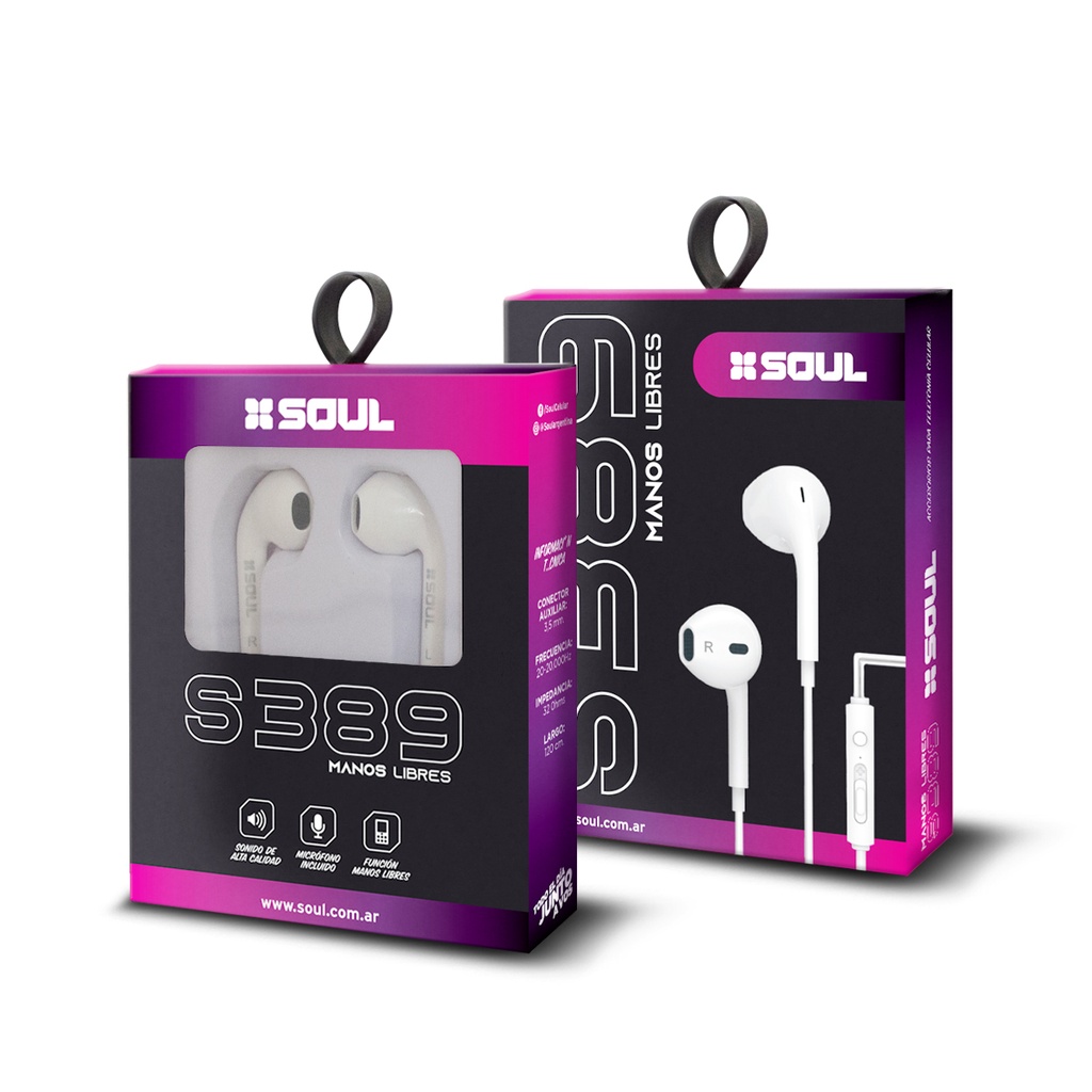 AURICULAR IN EAR SOUL S389 - 3.5 MM