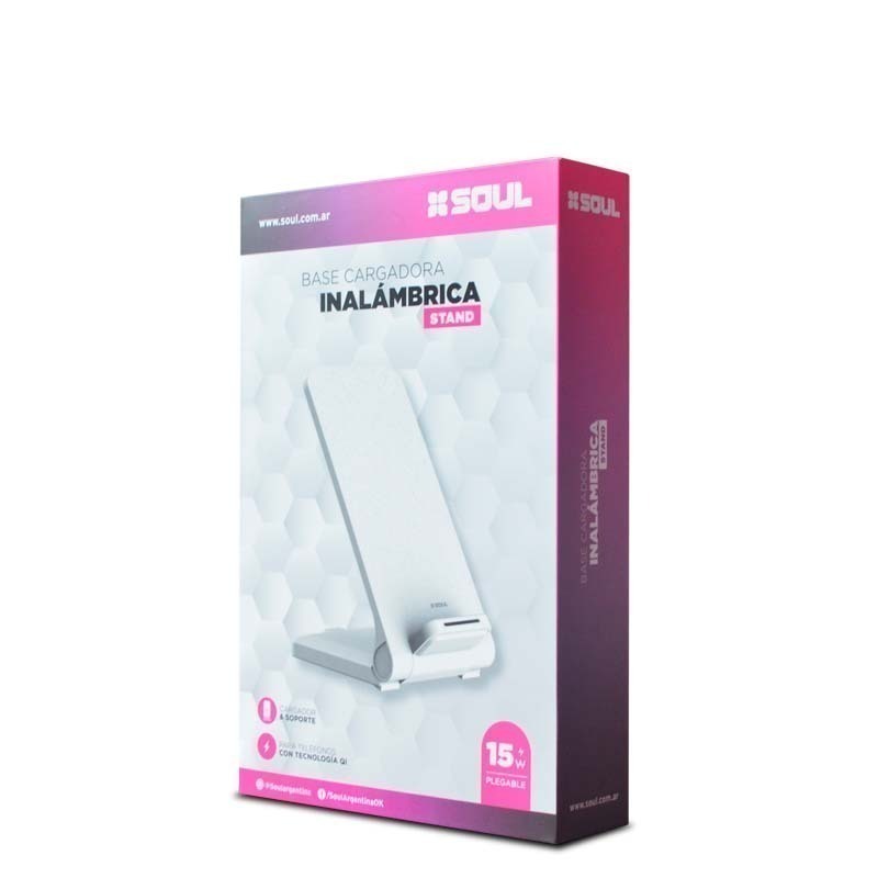 CARGADOR INALAMBRICO SOUL S100 PLEGABLE 15W