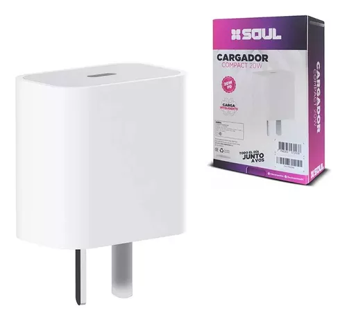 CARGADOR SOUL COMPACT 20W + TIPO C