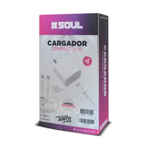 CARGADOR SOUL COMPACT 20W + LIGHTNING